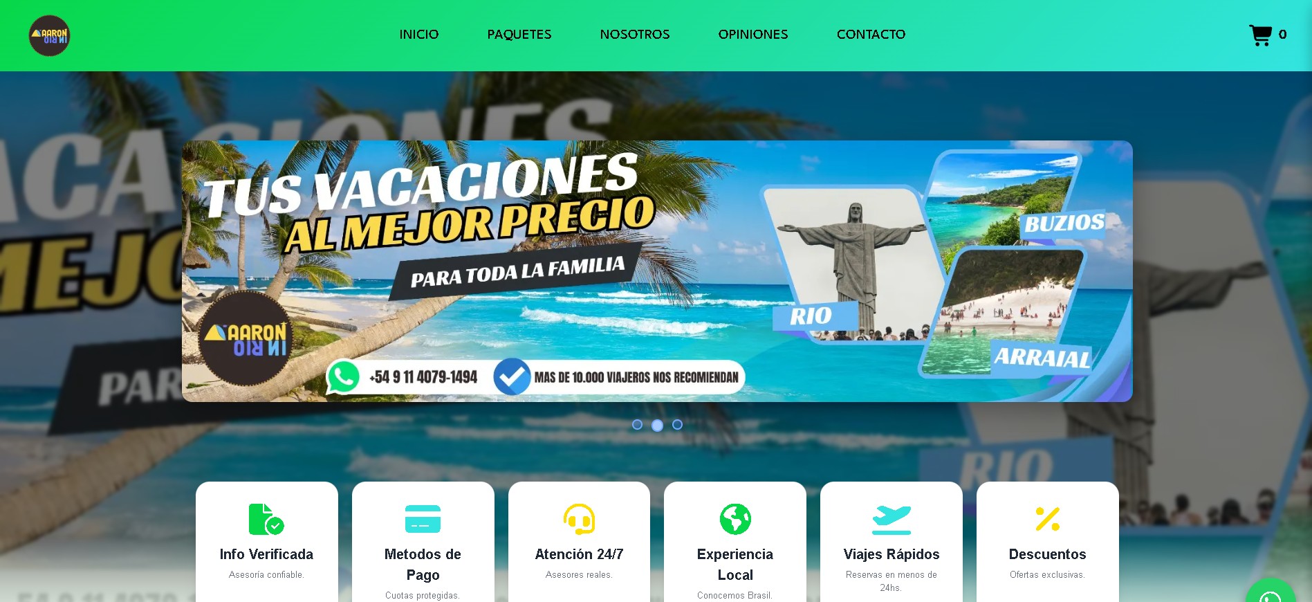 Aaron In Rio — Sitio de turismo en Brasil